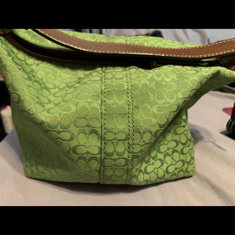 Coach green purse